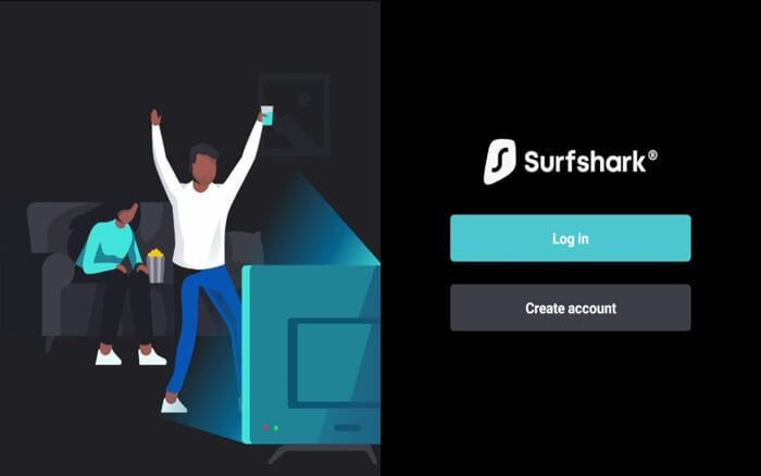 Launch Surfshark VPN and click Log in