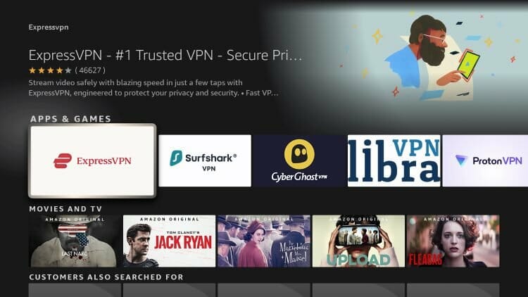 Choose the ExpressVPN Application.