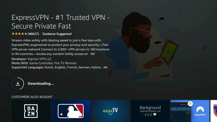 Wait for the app to download.