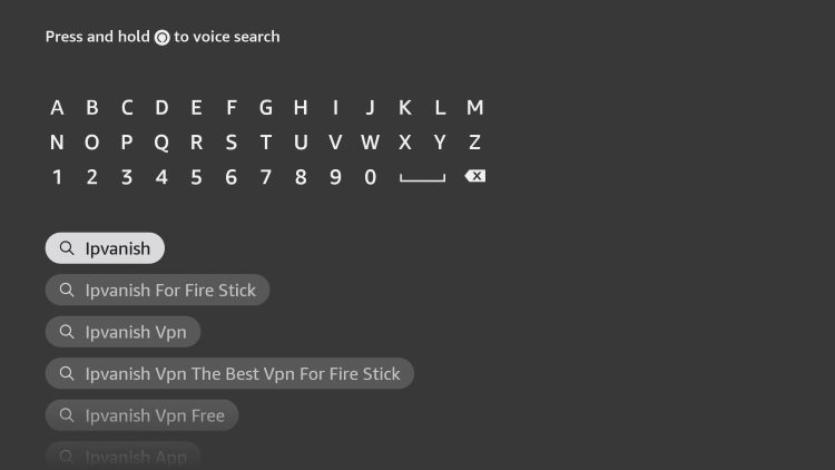 Search for and select IPVanish.