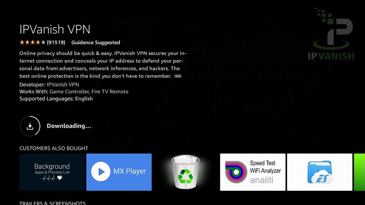 Wait for the app to download.