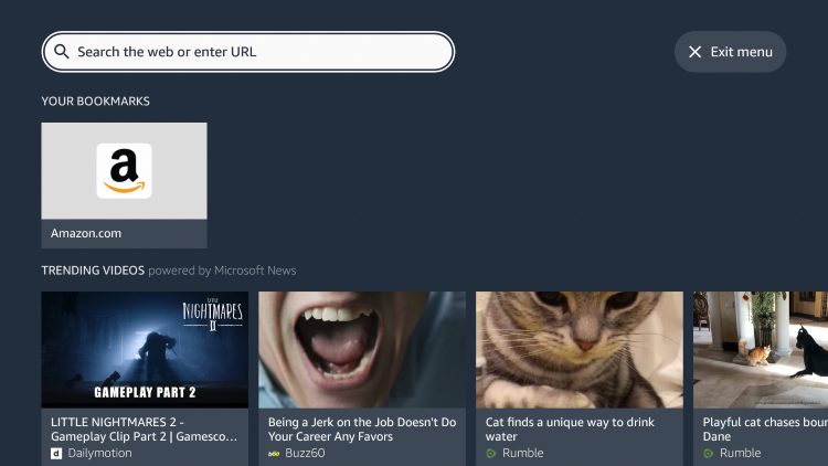 Click the search bar on top