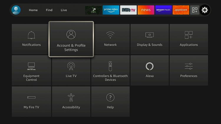 Click Account & Profile