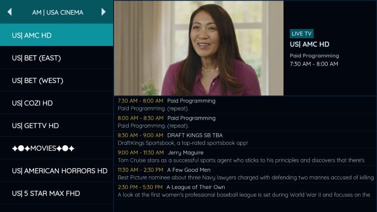 Browsing Channels on XCIPTV