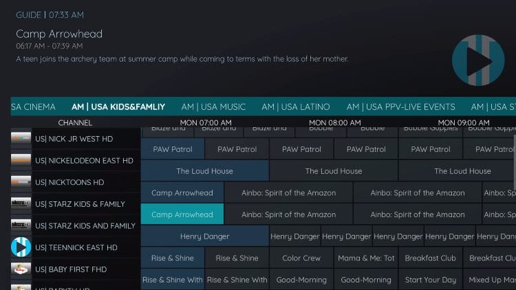Electronic Program Guide