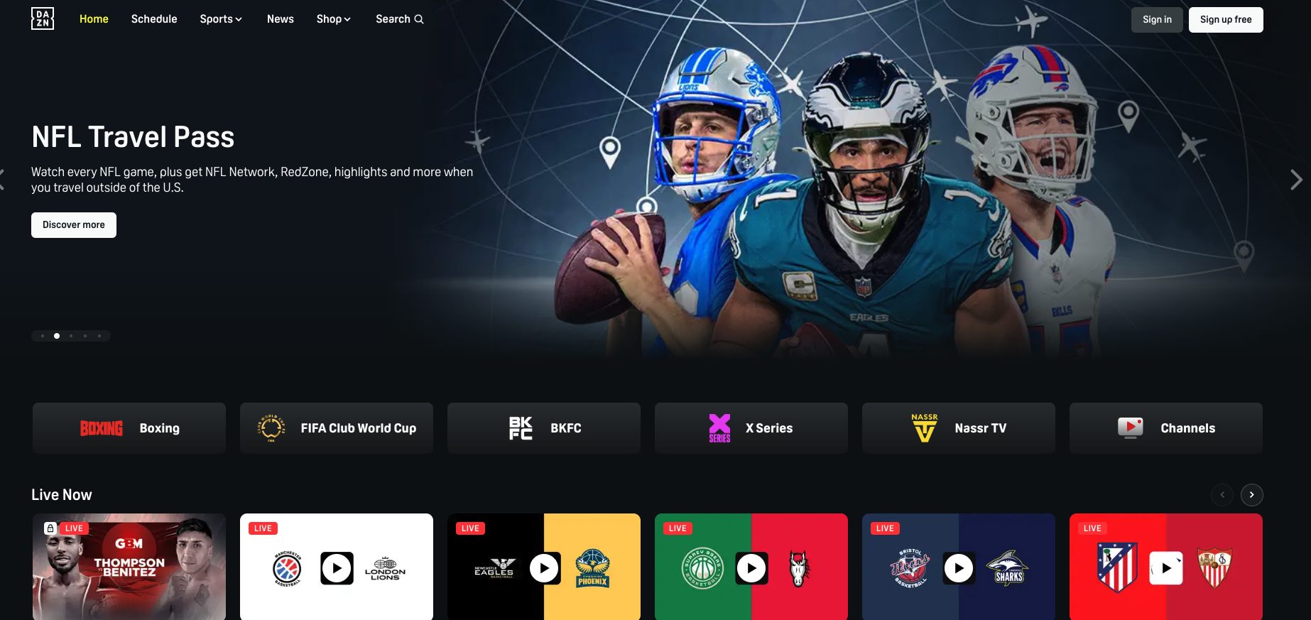 DAZN Website