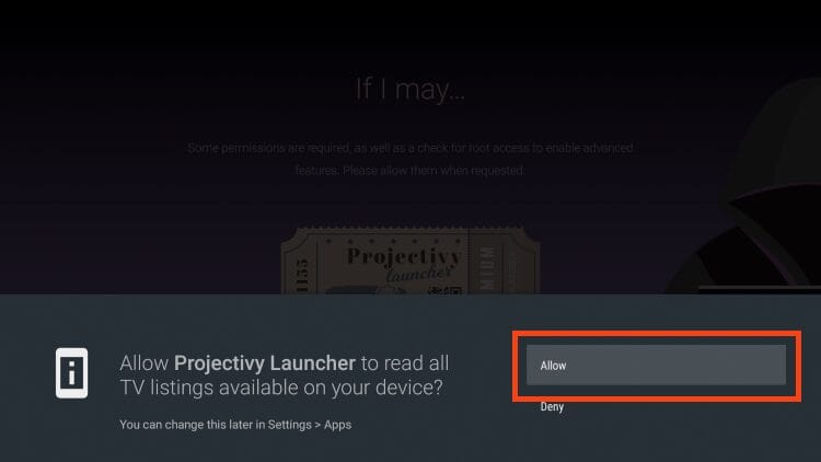 select allow if prompted