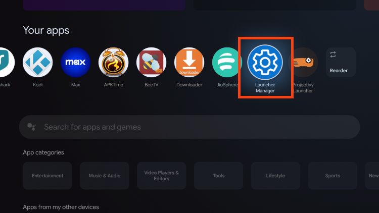 open launcher manager