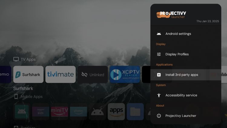 install 3rd party apps