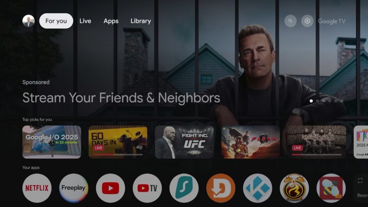 Walmart Onn 4K Plus Interface