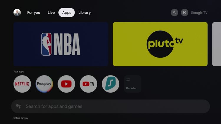 After enabling Developer options we can now install third-party apps. First hover over Apps from the home screen.