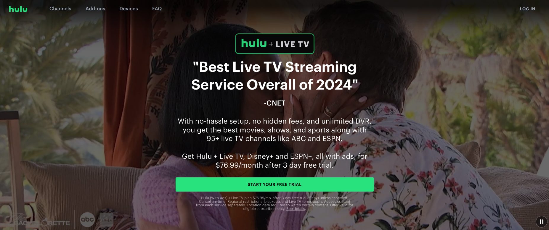 Hulu Live TV Website