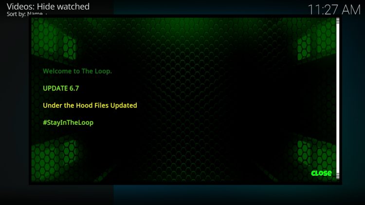 You may seen an update message, click close.