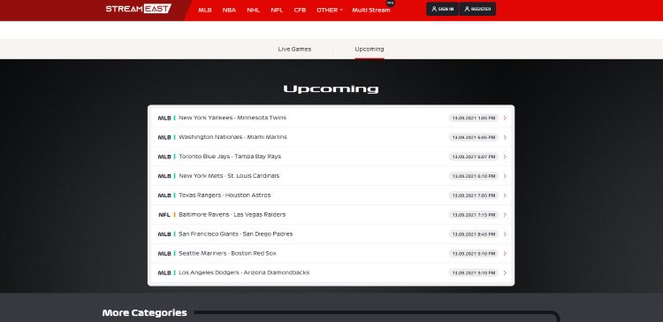 streameast free sports streaming site