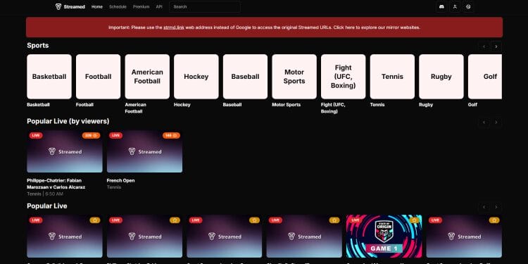 streamed official site
