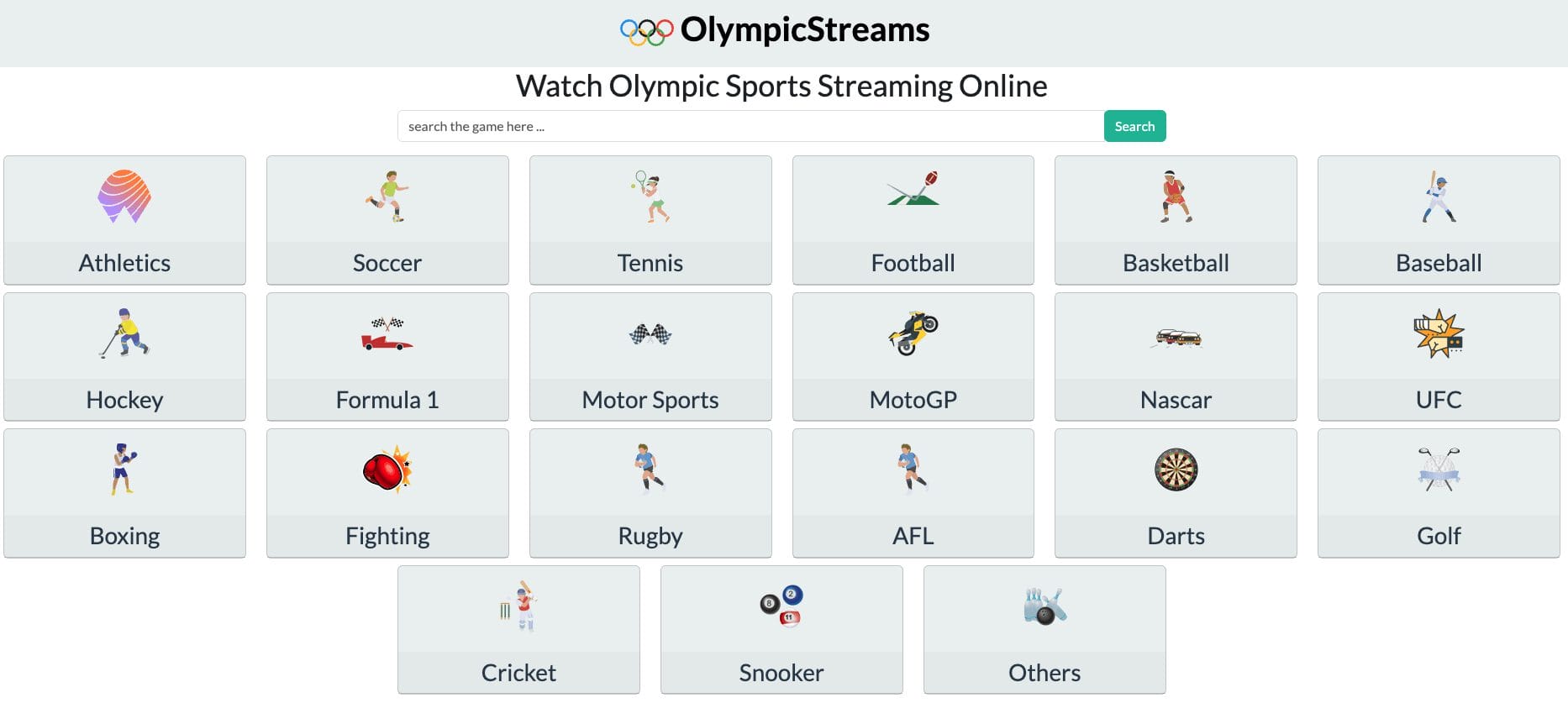 OlympicStreams Website