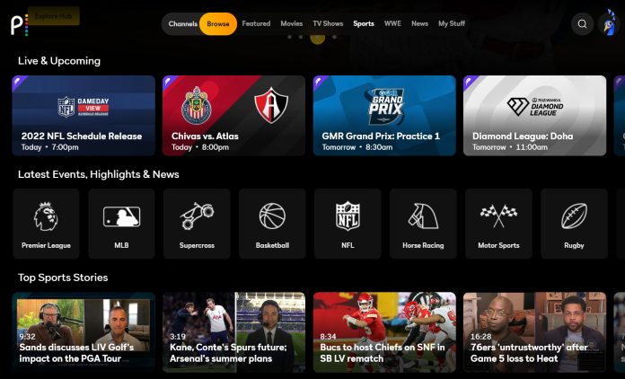 peacock tv sports site