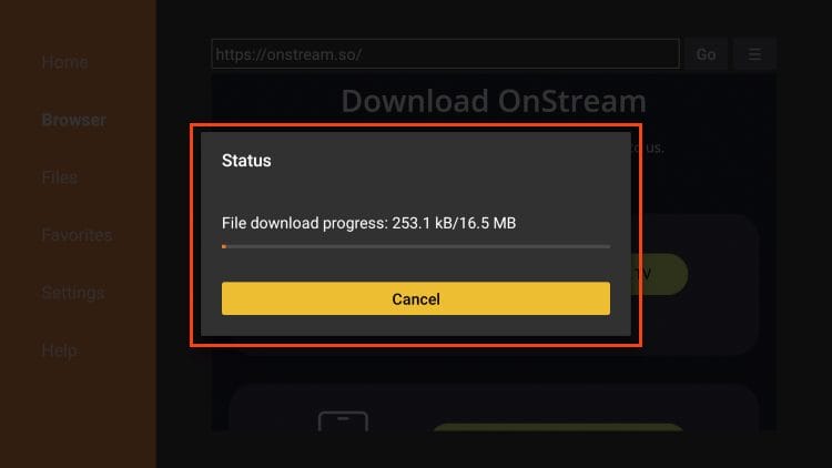wait for the app to download