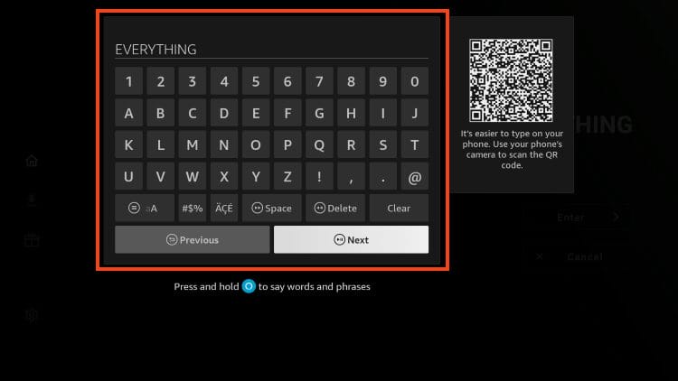 input unlinked code of your choice and click next
