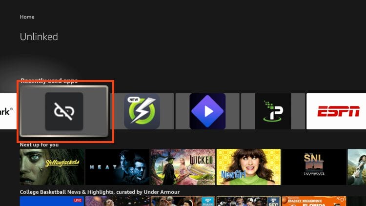 launch the application to add unlinked codes
