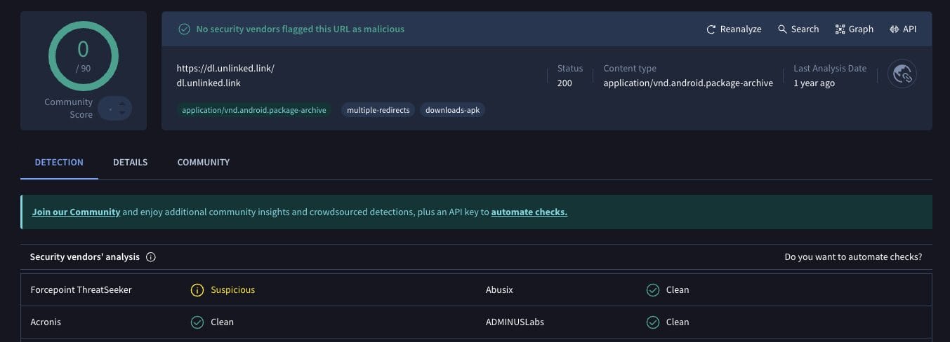 Are Unlinked Codes Safe?