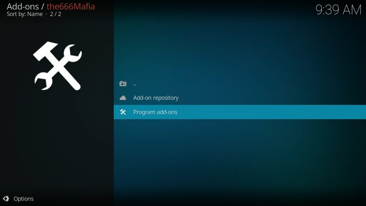 Now, click Program add-ons.