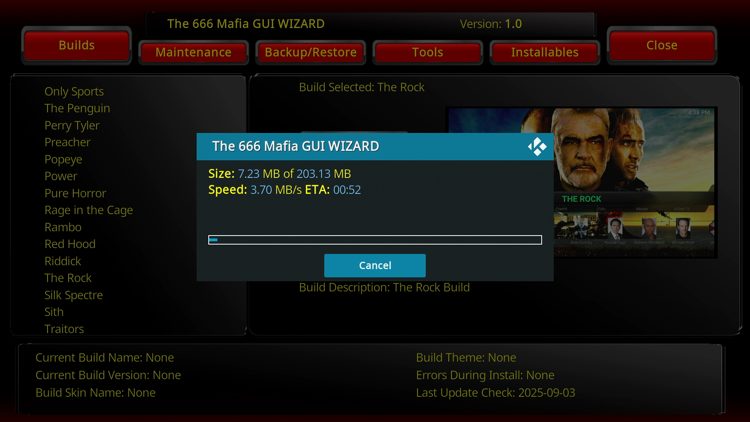 Wait for your build to download.