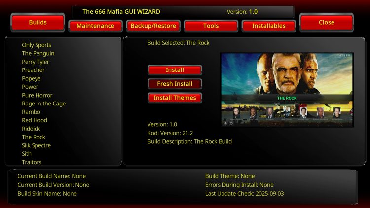 Click Fresh Install.