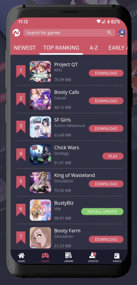 Nutaku Mobile App