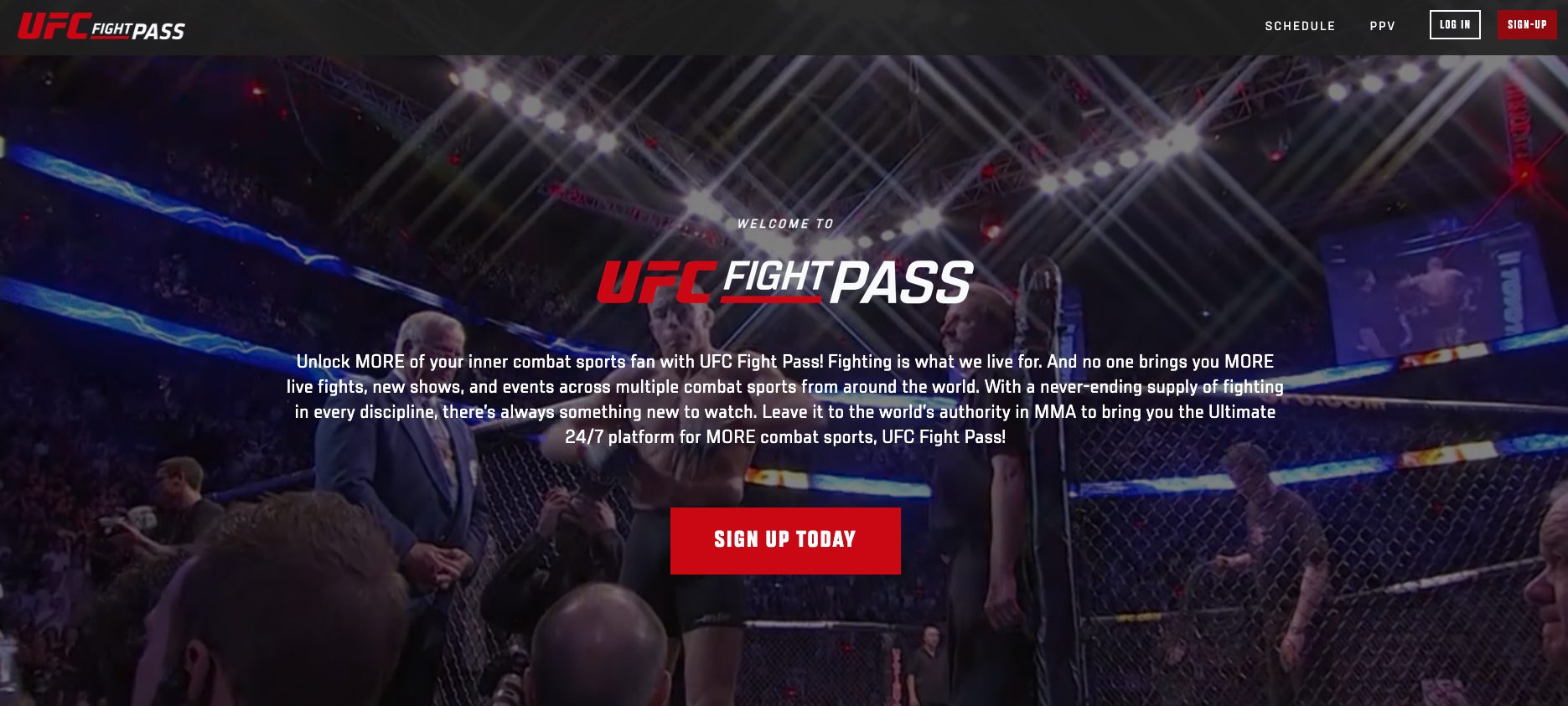UFC Fight Pass Website