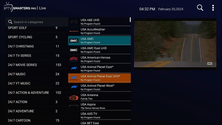 Live TV (IPTV) Services