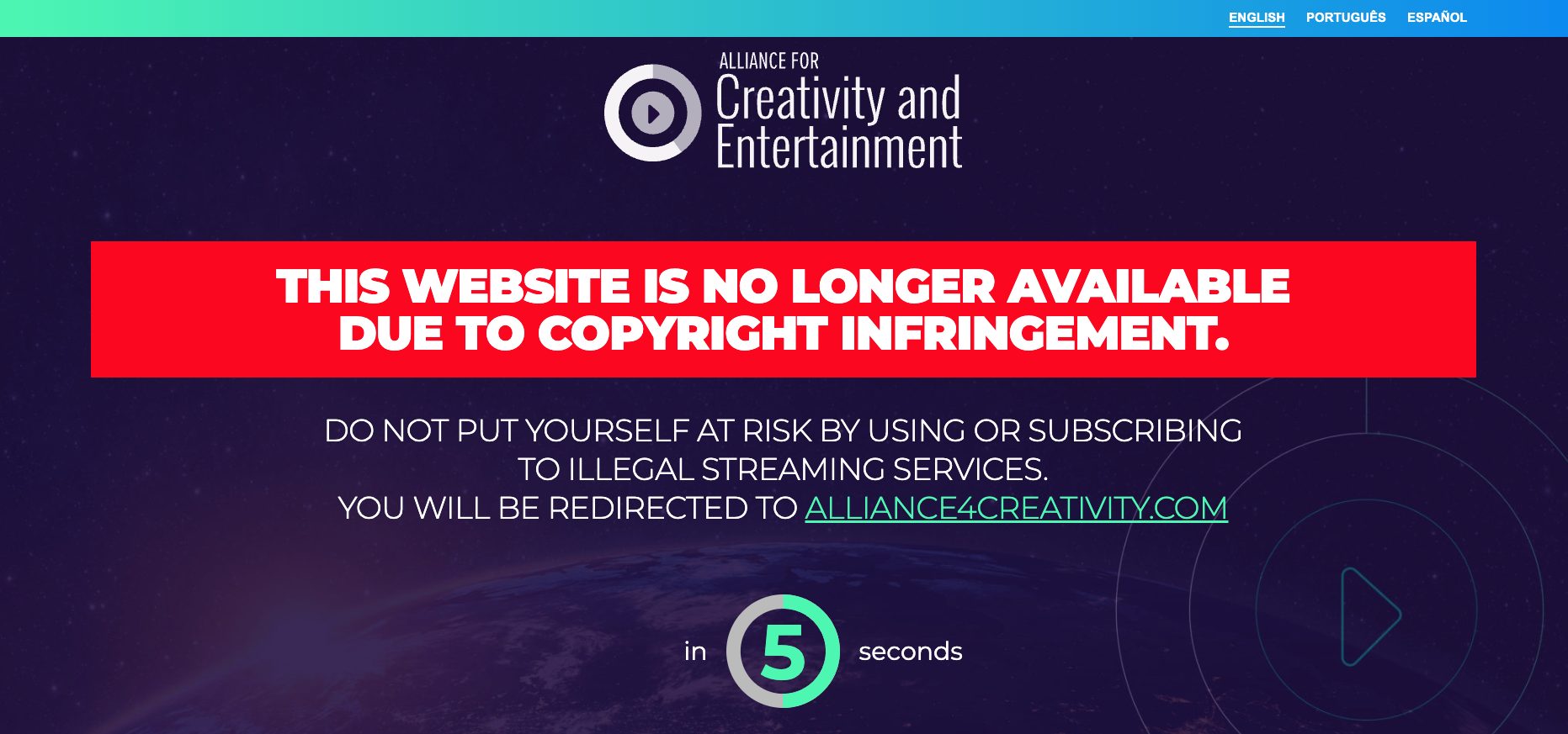 ACE Shut Down Message