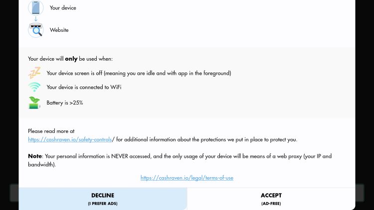 choose decline or accept