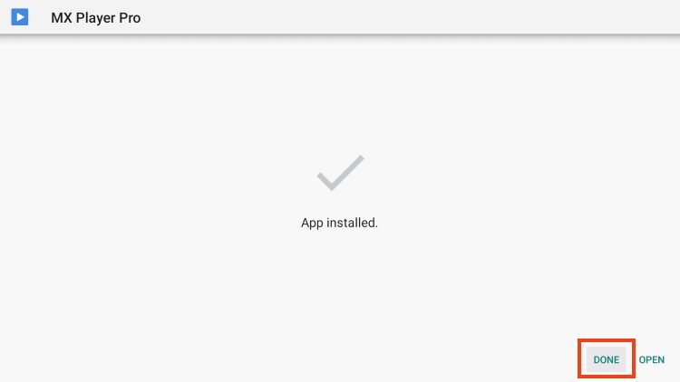 click done for rapid streamz on firestick mx player