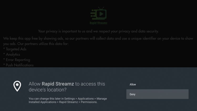 choose allow or block