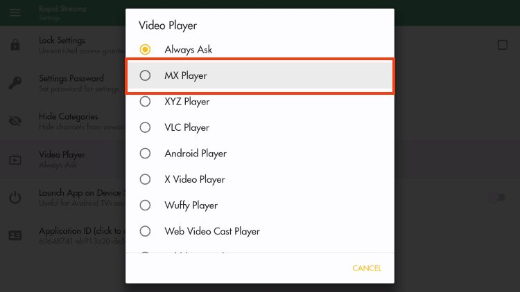 select mx player