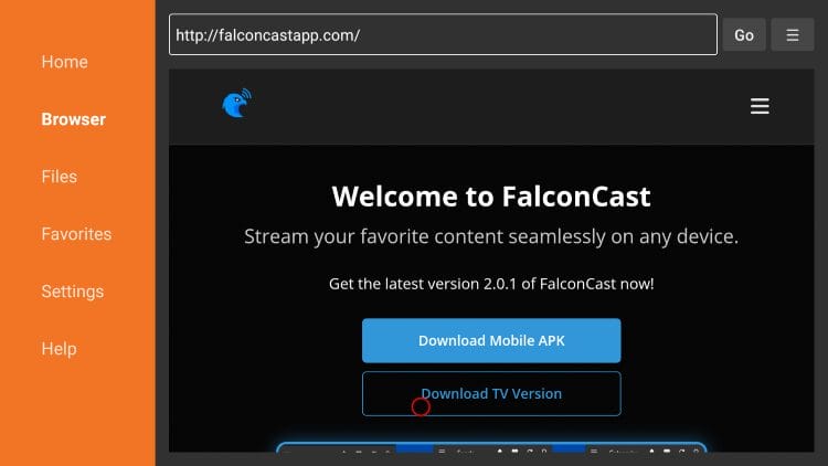 select download falconcast