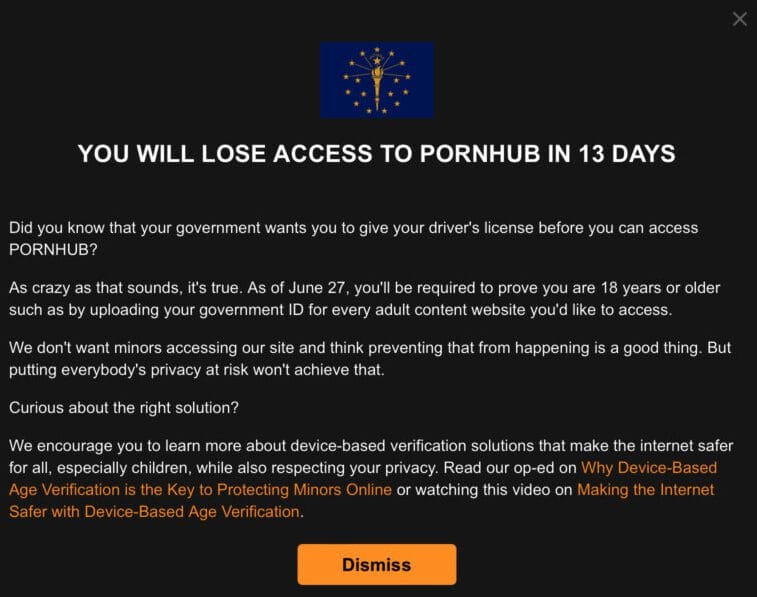 Adult Website Age Verification