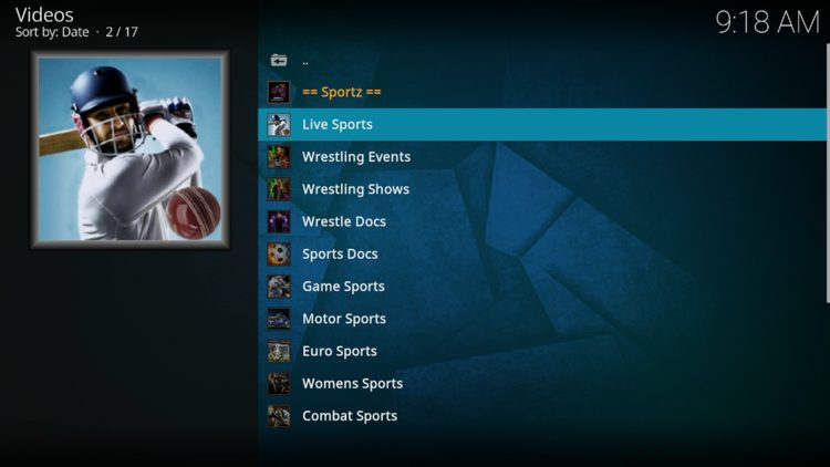 Sportz Addon