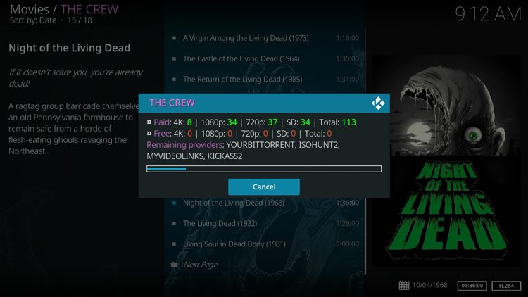 Debrid Streaming Links on The Crew Addon