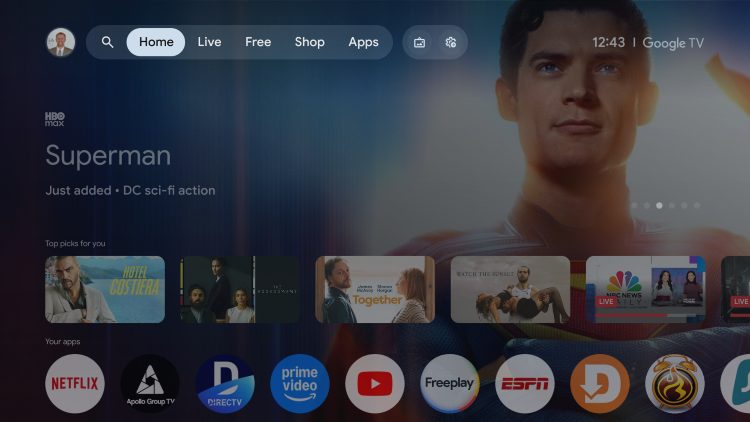 new google tv interface