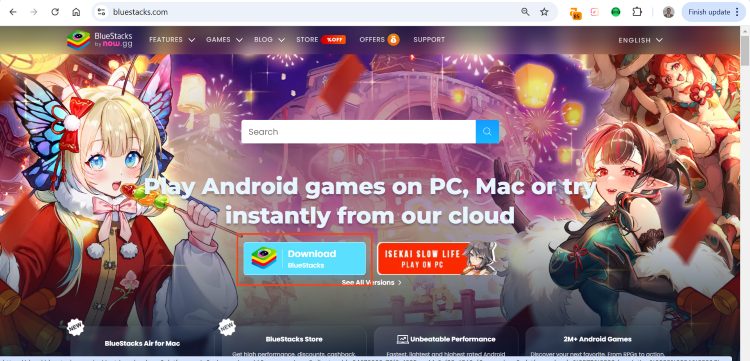 go to bluestacks.com and click download for cinema hd for pc