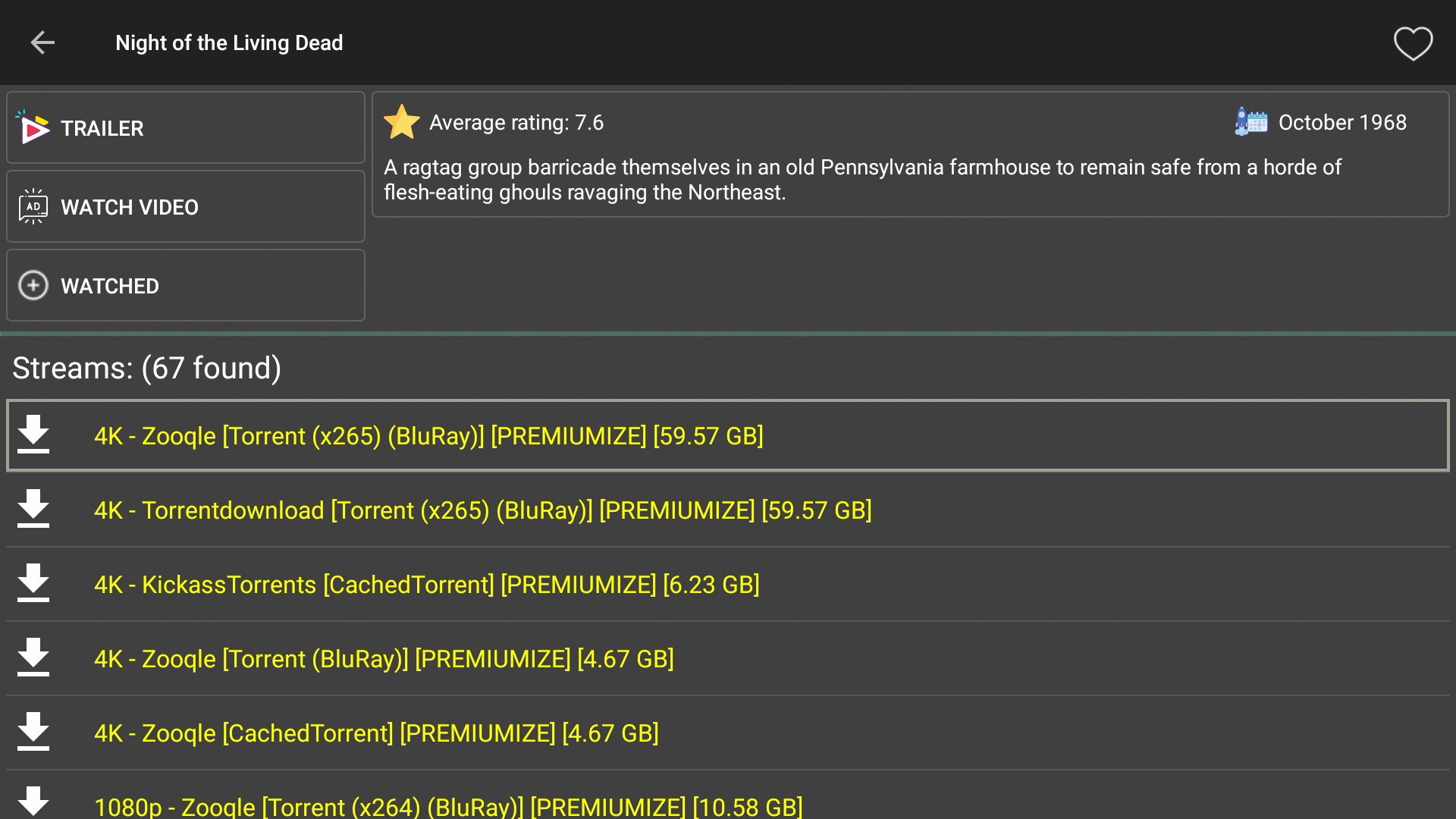 Premium Debrid Links in Cinema HD