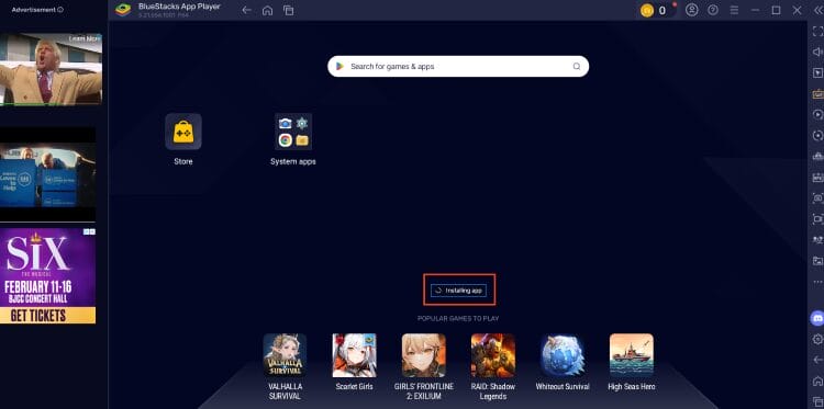 bluestacks will launch as cinema installs