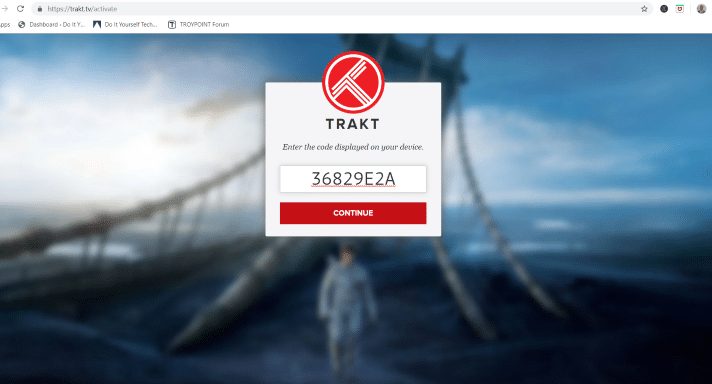 Enter provided authorization code and Click Continue