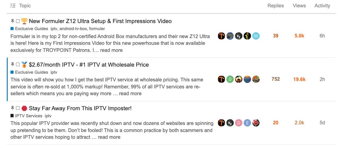 IPTV Discussion on the TROYPOINT Insider