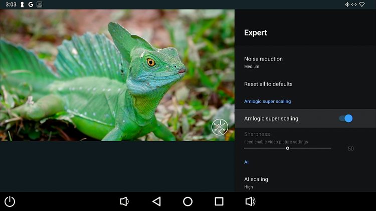 Ugoos video upscaling