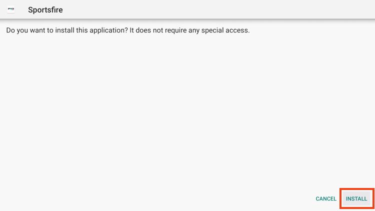 click install sportsfire 