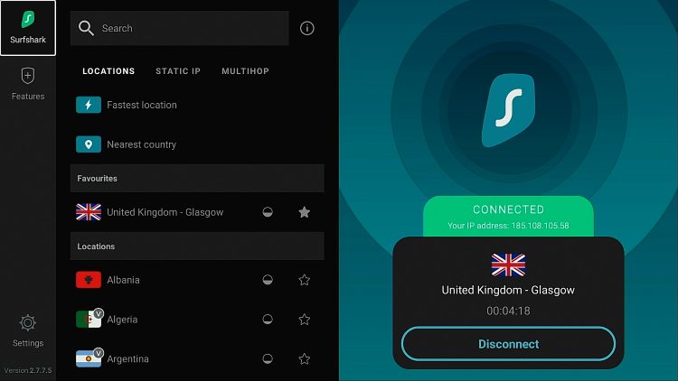 Surfshark VPN for Firestick & Android TV
