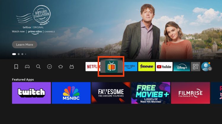 quick access of streamfire at the front of your apps list